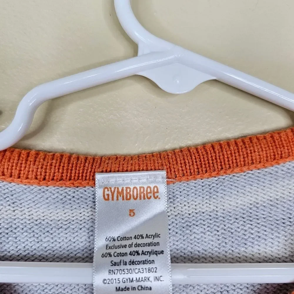 Gymboree Kids Pumpkin Knit Sweater Dress size 5